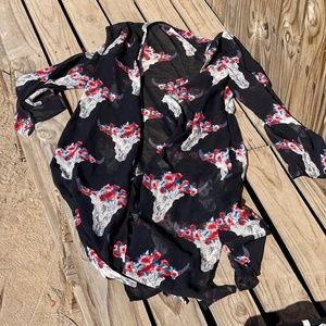 Sheer Cow Skull Coverup